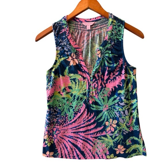 Lilly Pulitzer Tops - LILLY PULITZER  Essie Floral Tank Size S
